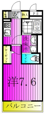 ラ・ポーズ 204号室 間取り