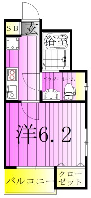 alivio　vida 101号室 間取り