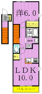 シャトレ　ハイムⅢ 203号室 間取り