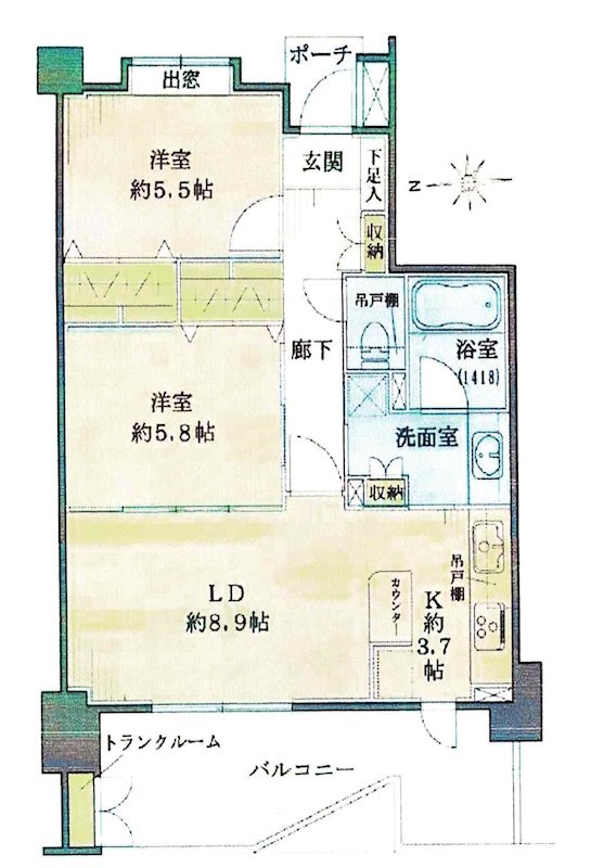 アーバンキャッスル梅島  間取り図