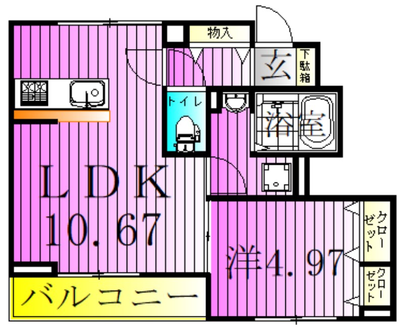 アナシエ古千谷本町 間取り図