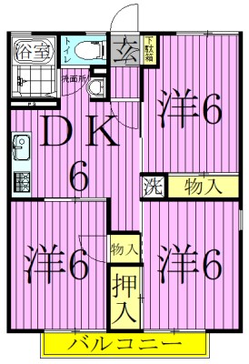 セジュール華仙 間取り図