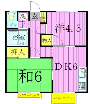 エステートピア八幡Ⅰ 間取り図