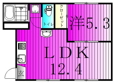 南柏パインヒル2号棟 105号室 間取り