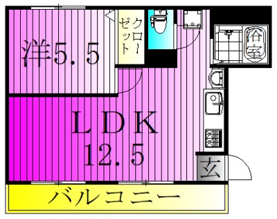 南柏パインヒル2号棟 106号室 間取り