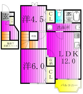 ノーヴァ 202号室 間取り