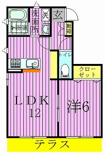 ベルリード松ヶ丘 101号室 間取り