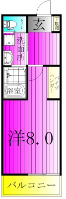 HS北松戸 305号室 間取り