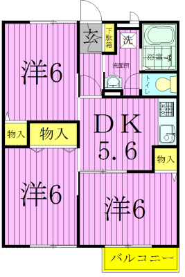 クレール南青山  104号室 間取り