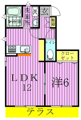 ベルリード松ヶ丘 101号室 間取り