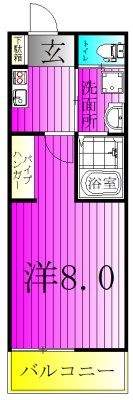 HS北松戸 102号室 間取り