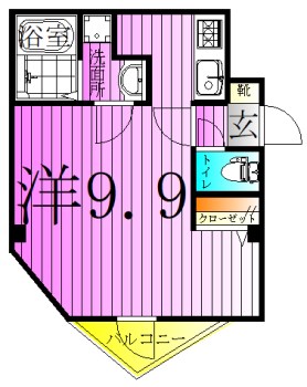 オプンティア大師前 間取り図