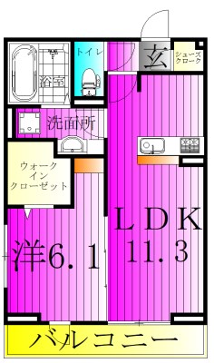 CASA　DOS 303号室 間取り