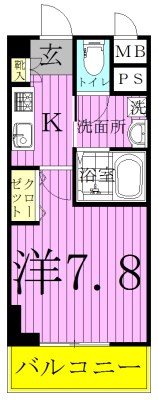 グラン・シャリオＳ 206号室 間取り