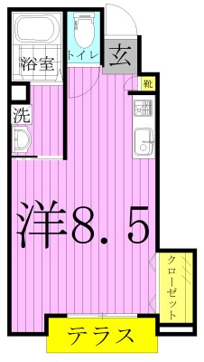 セノーテ 105号室 間取り