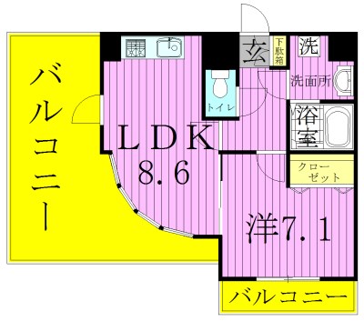 ハイポイント竹ノ塚 間取り図