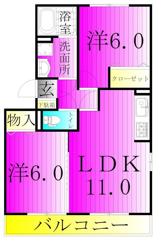 ラフォーレ上ノ台Ｃ 間取り図