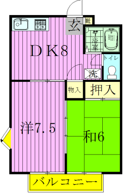 ロイヤル松戸 301号室 間取り