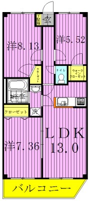 サンタバレー弐番館 210号室 間取り