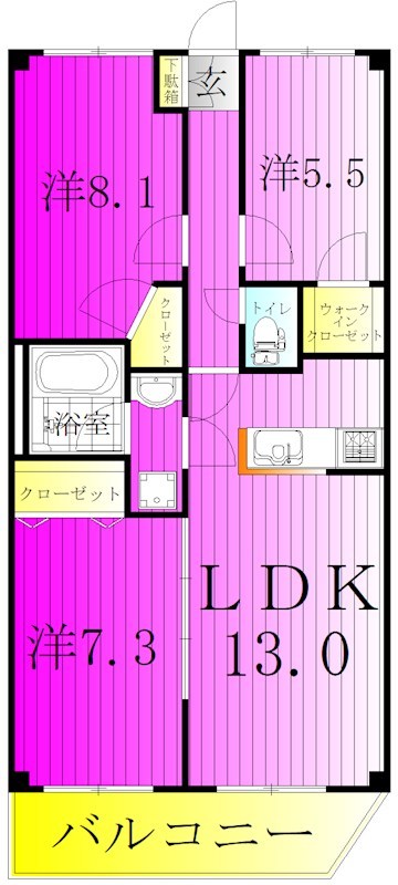 サンタバレー弐番館 間取り