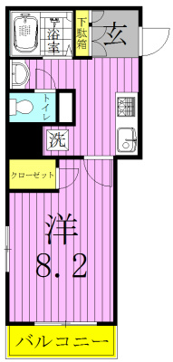 S-FORT柏 803号室 間取り
