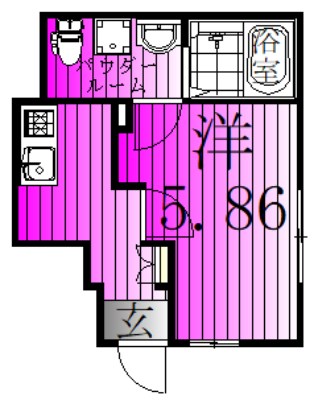 フォレスト柏 103号室 間取り