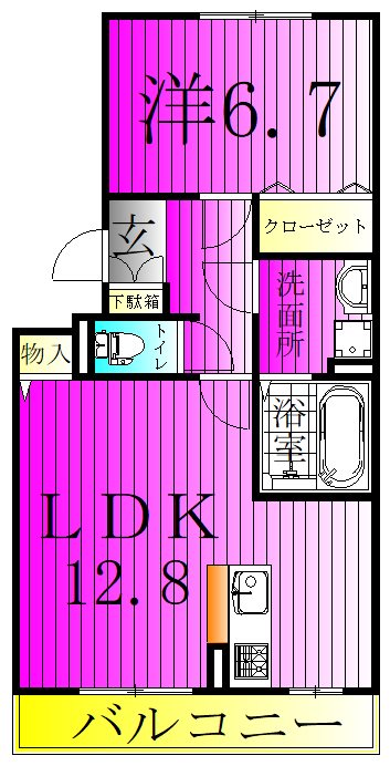 エシカルコート 203号室 間取り