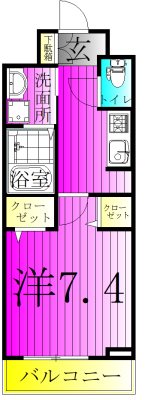 シャイニー 102号室 間取り