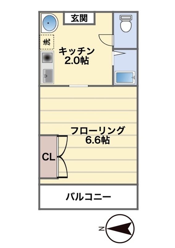 パルテール江戸川台 323号室 間取り