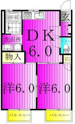 パークハイツ柏A棟 102号室 間取り