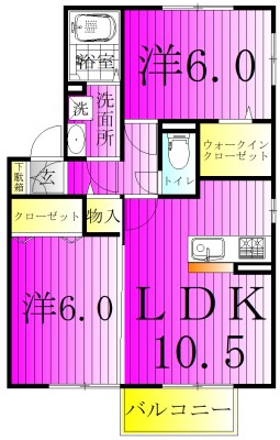 グリーンピアＡ 201号室 間取り