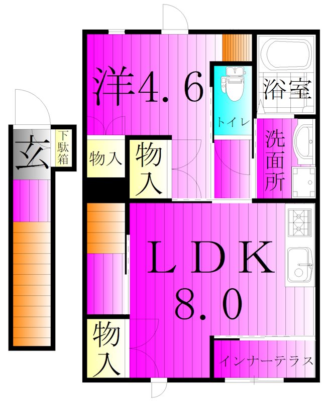 テムズ 202号室 間取り
