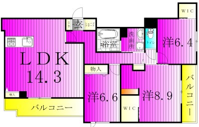 Grandy Villa ohtakanomori Ⅱ 307号室 間取り