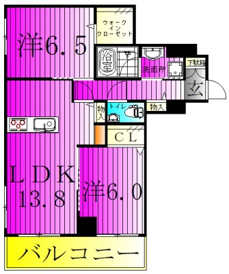 Grandy Villa ohtakanomori Ⅱ 106号室 間取り