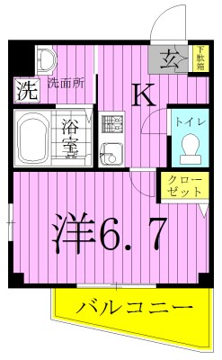 サクセスヒルズ 203号室 間取り