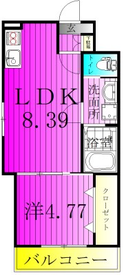 アーテル 304号室 間取り