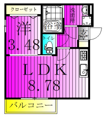 メラース 101号室 間取り