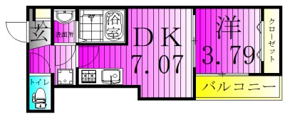 メラース 303号室 間取り