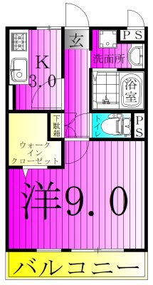 セレニティーホームズＡ 103号室 間取り