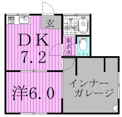 ホワイトベース 2号室 間取り