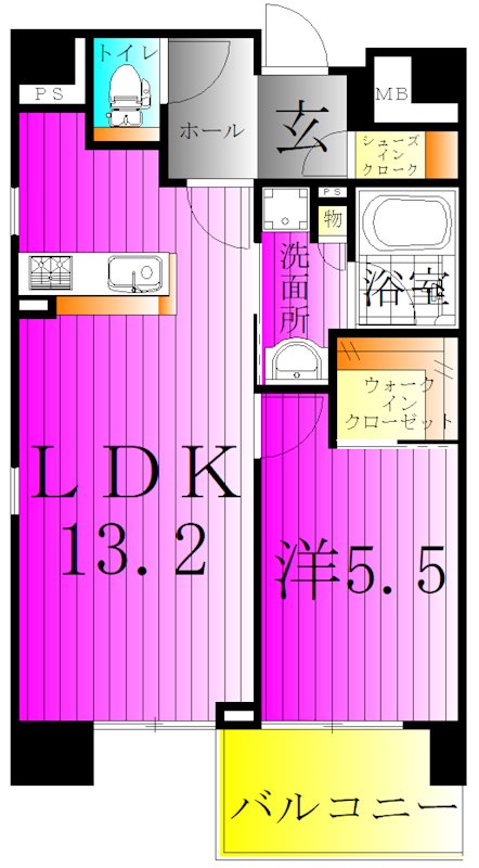 ベルヴュコート柏 209号室 間取り
