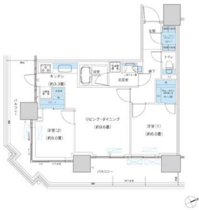 パークシティ柏の葉キャンパス　ザ・ゲートタワー　ウエスト 1705号室 間取り