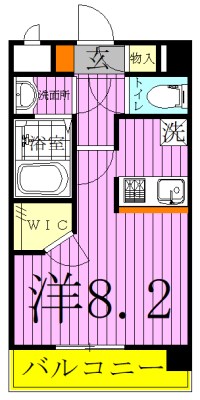 ウィッシュ・スクエア・イースト 206号室 間取り