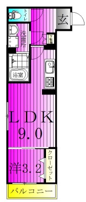 Glam南流山 103号室 間取り