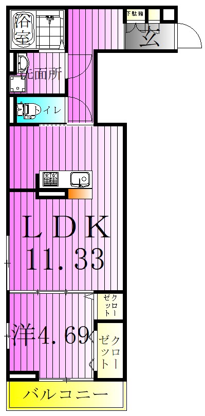 アナシエ亀有 間取り図