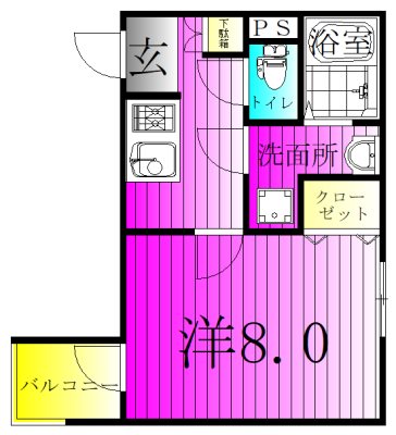 T.A柏市南柏2丁目Ⅱ 103号室 間取り