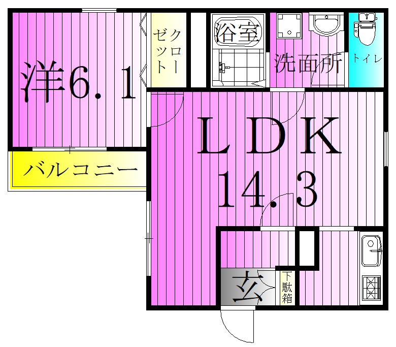 リーブルファイン足立区西新井 間取り図
