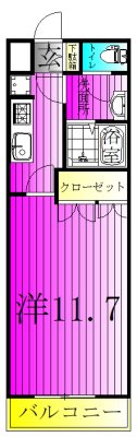 ヴェルメゾン 206号室 間取り