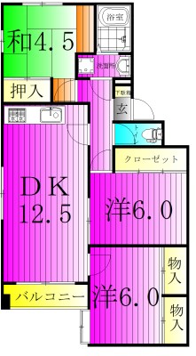 BRAMA柏 201号室 間取り