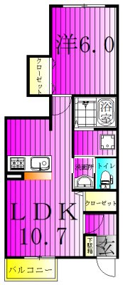 ソル・レヴェンテⅡＡ 103号室 間取り